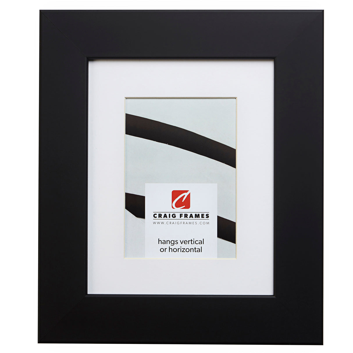 Bauhaus 200 2", Matted Black Satin Mica Picture Frame
