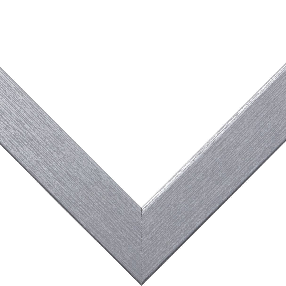 Essentials 1", Modern Brushed Silver Matted Picture Frame