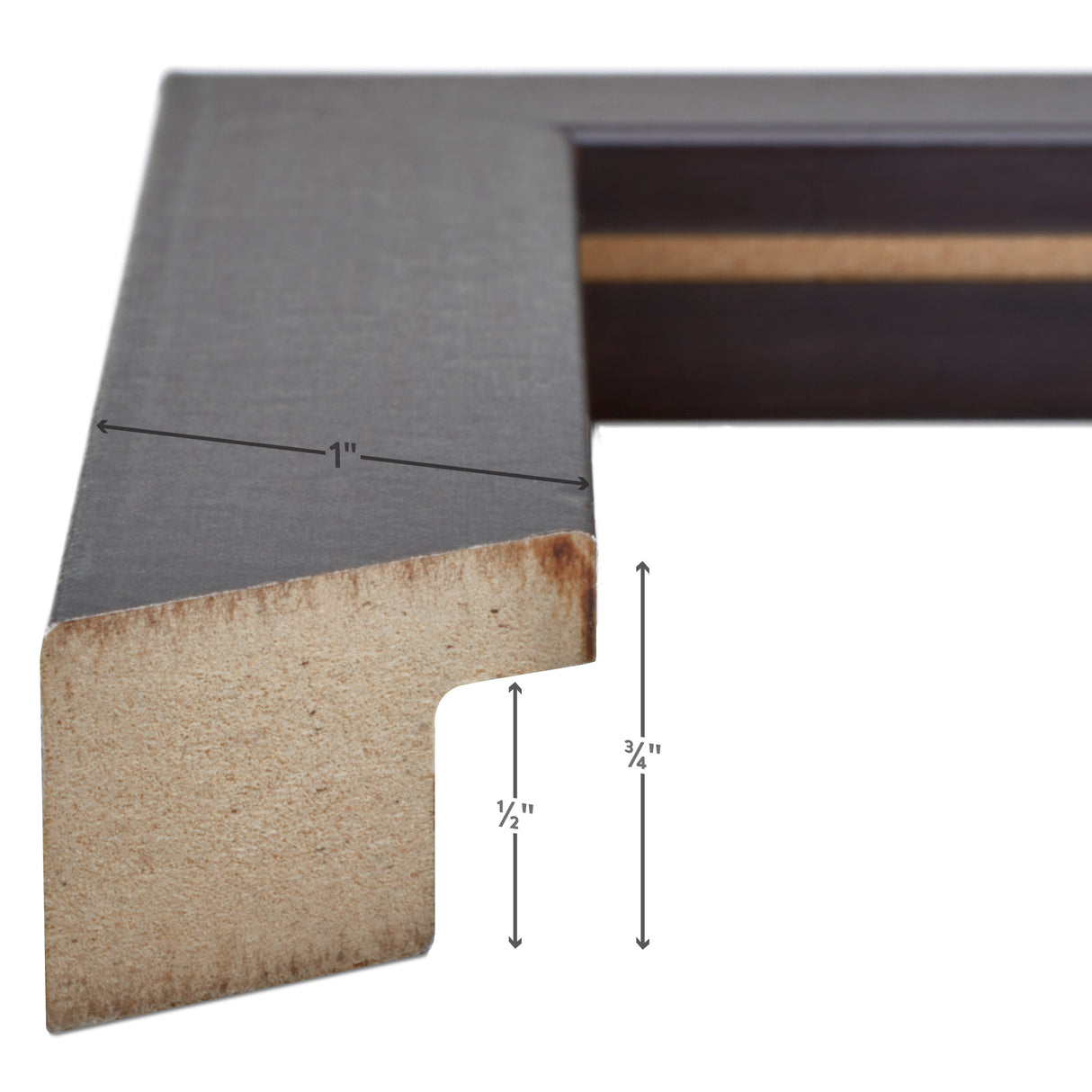 Essentials 1", Modern Brazilian Walnut Picture Frame