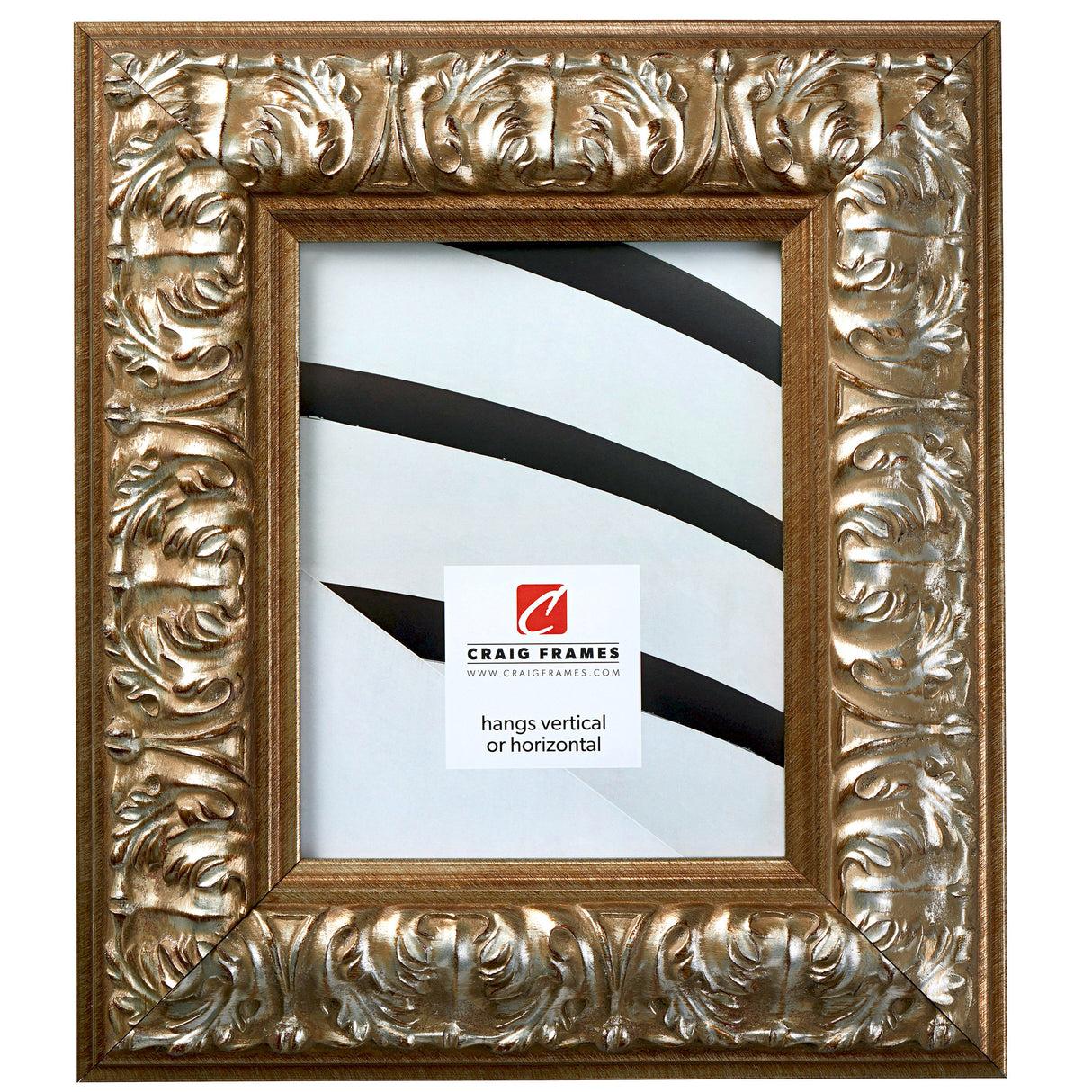 Barroco 3.125", Antique Silver Picture Frame