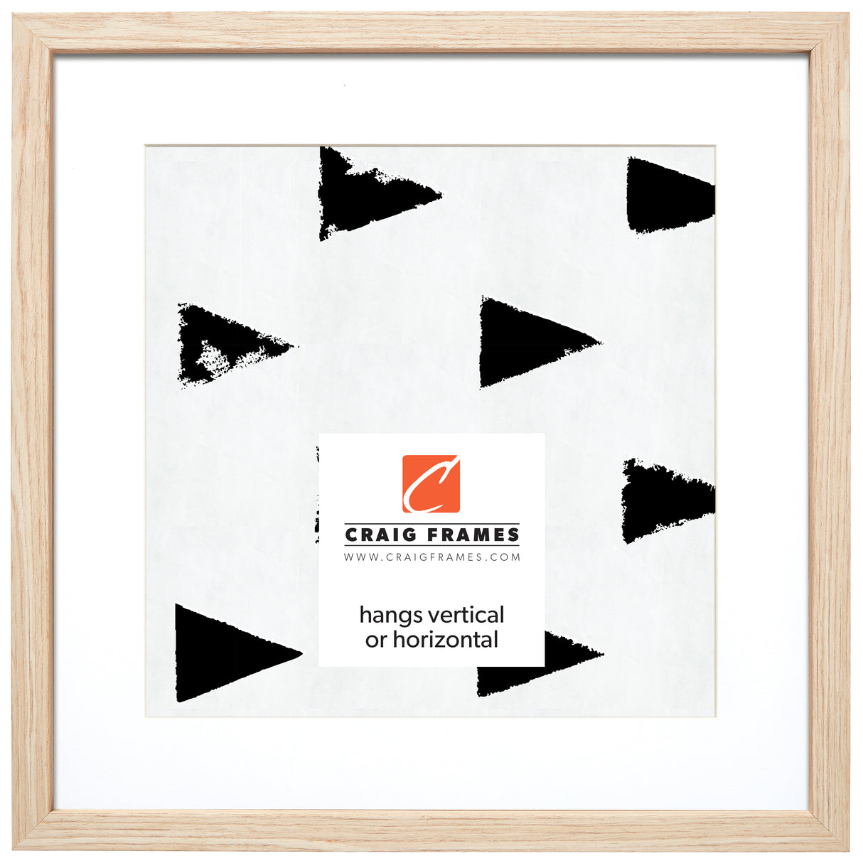 Farmhouse Essentials Tall .75", Nordic Oak Natural Matted Picture Frame