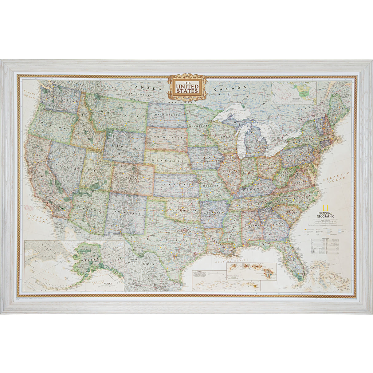 Executive United States Push Pin Map – Wiltshire 440 White
