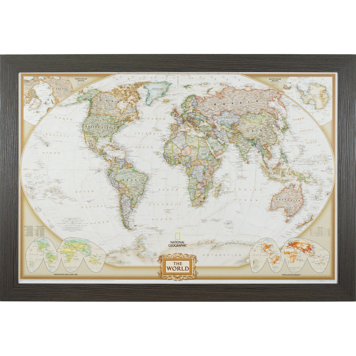 Executive World Push Pin Map – Bauhaus 200 Gray Oak