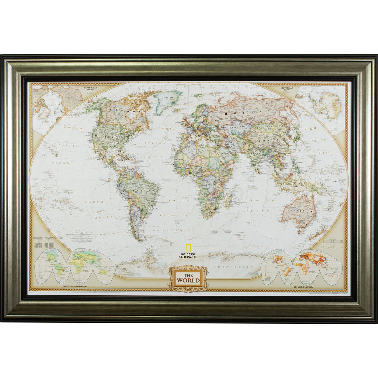 Executive World Push Pin Map – Sonora Canyon Silver