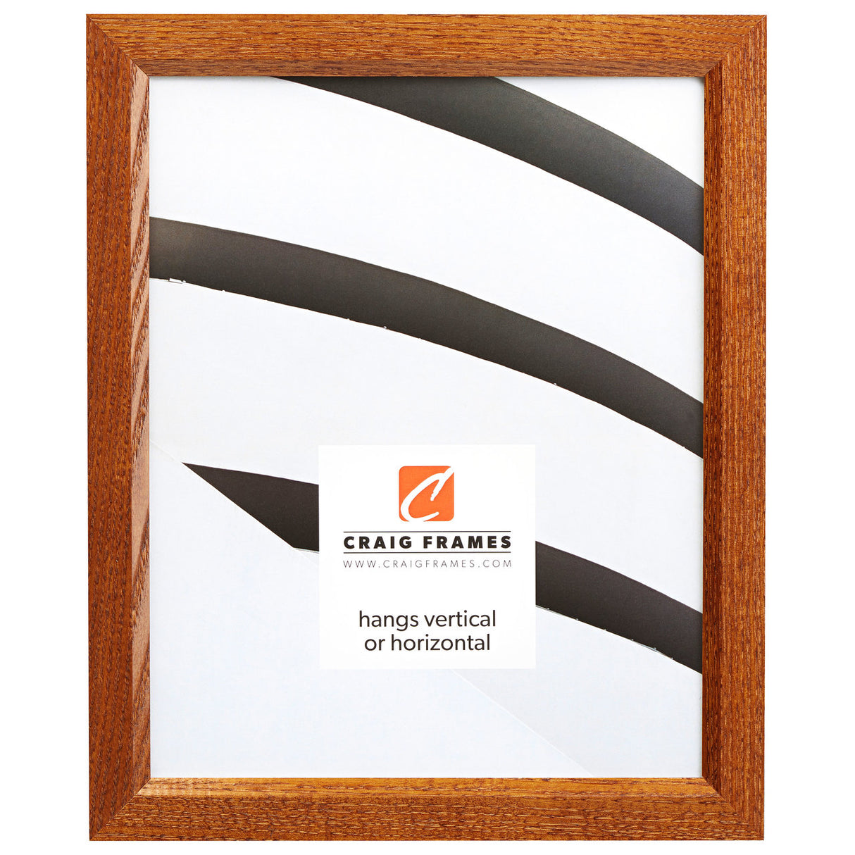 Economy .875", Honey Brown Picture Frame