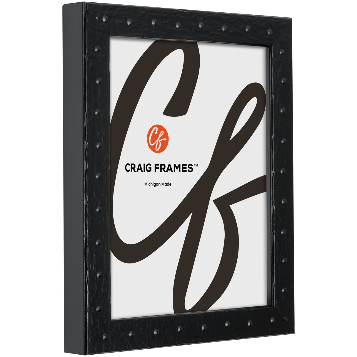 Rivet 1.25", Matted Asphalt Black Picture Frame