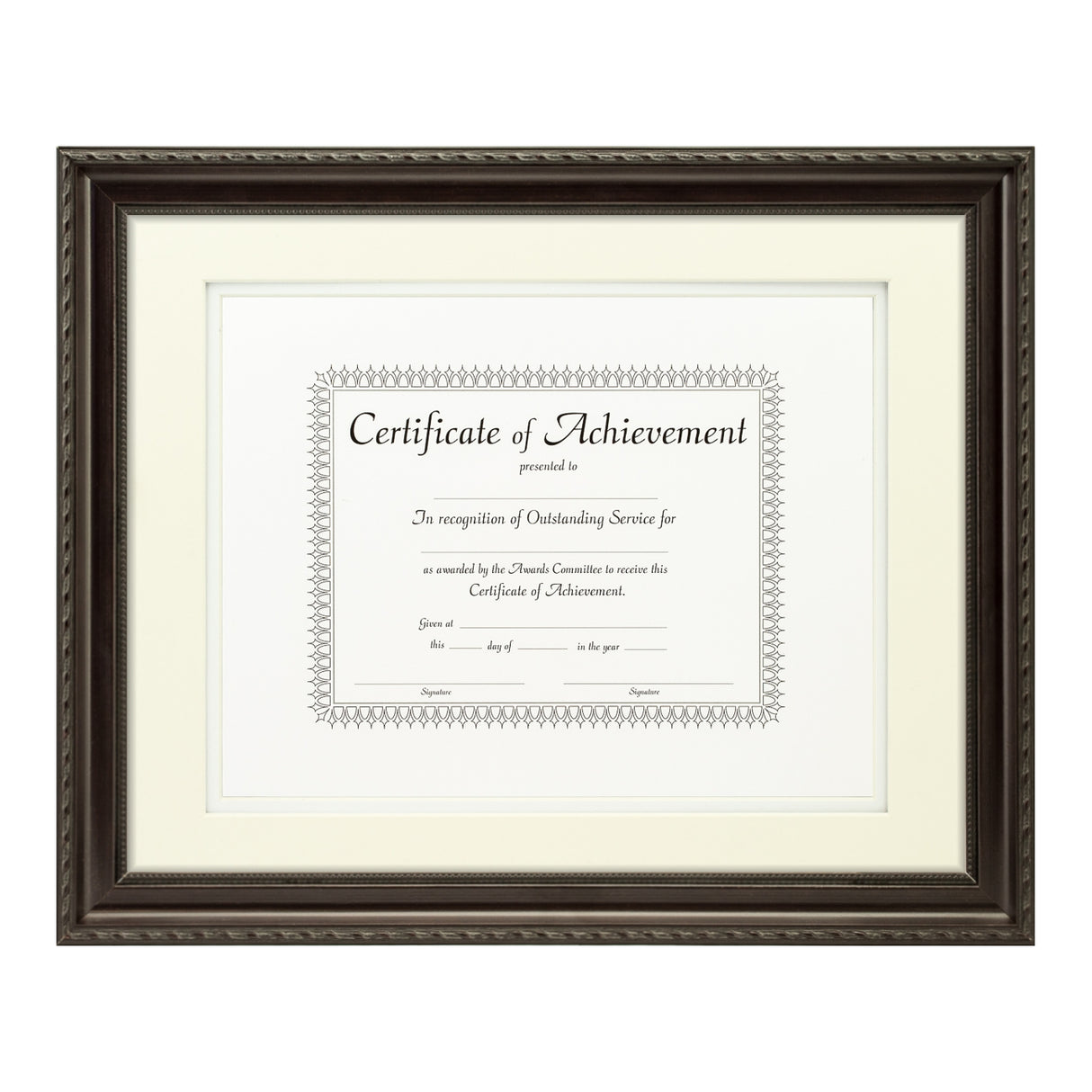 Annesbury Dark Walnut Document Frame – Papyrus/White Mat
