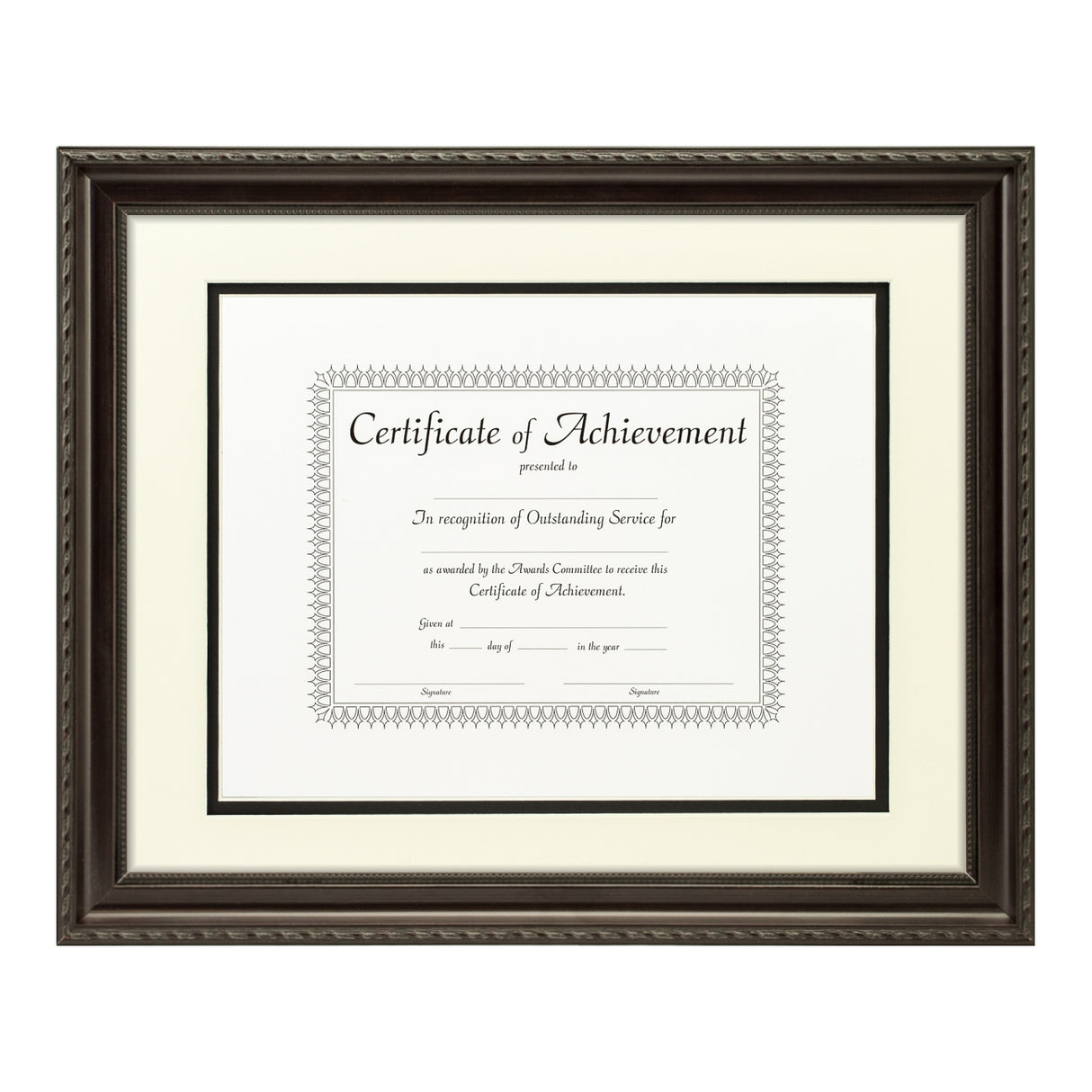 Annesbury Dark Walnut Document Frame – Papyrus/Black Mat