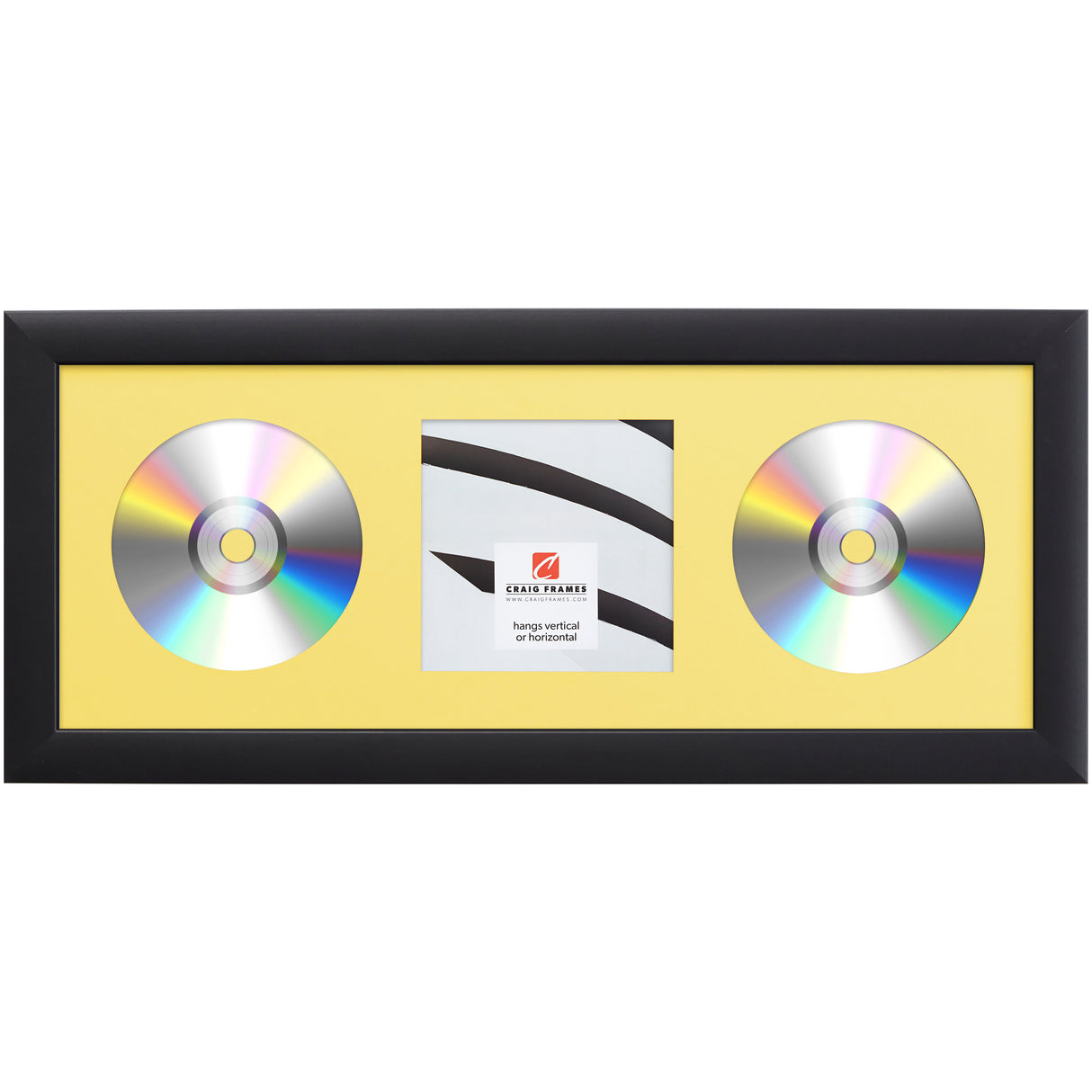 Contemporary Black Double CD Display Frame – Buttercup Mat