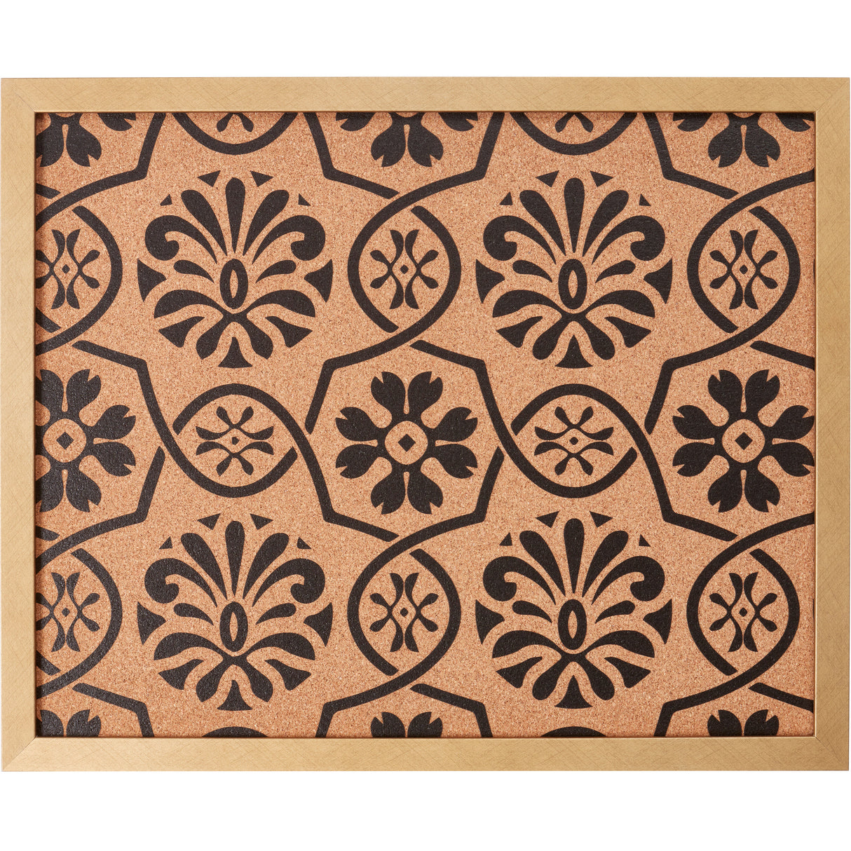 Decorative Floral Cork Bulletin – Essentials Distressed Gold