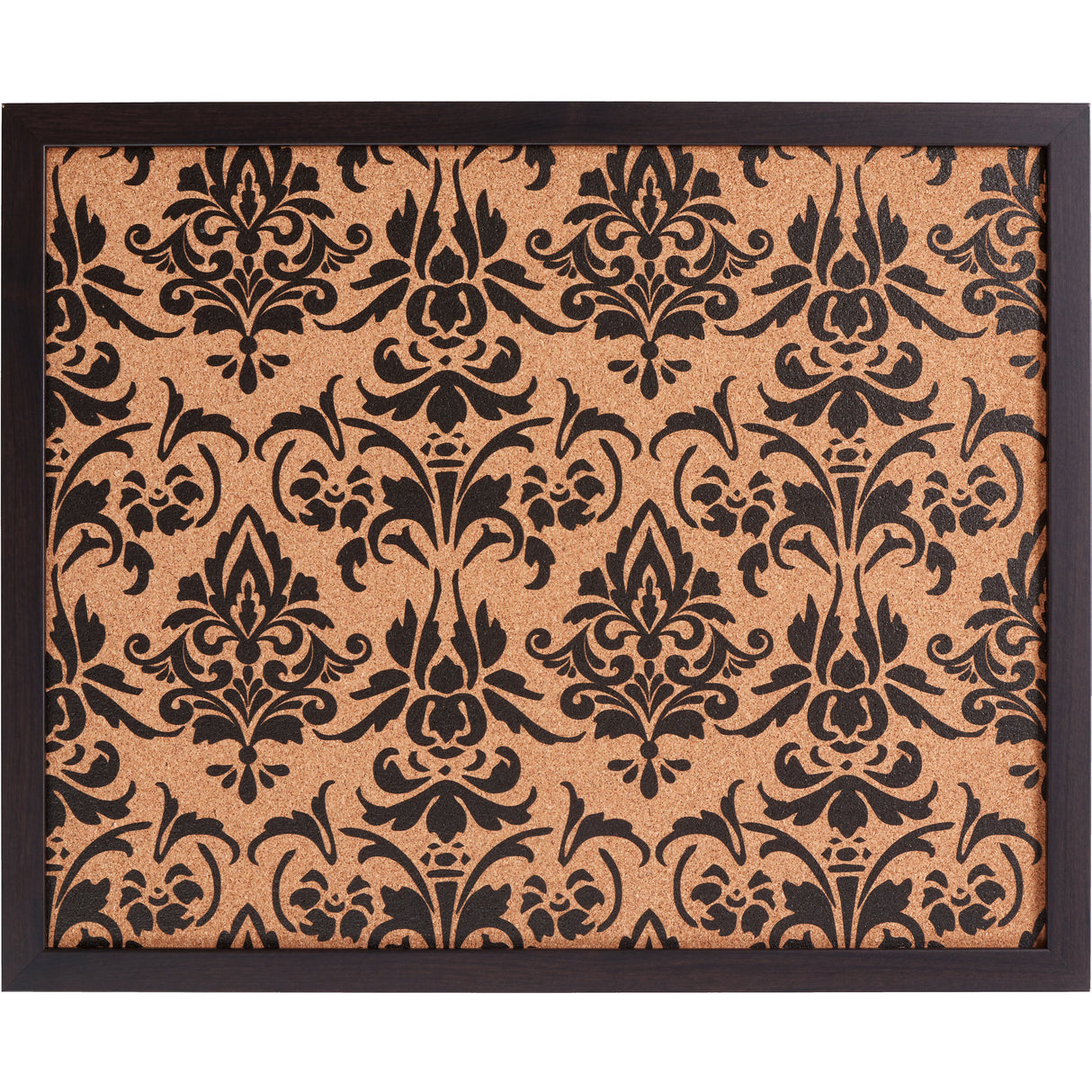 Decorative Fleur de Lis Cork Bulletin – Essentials Brazilian Walnut