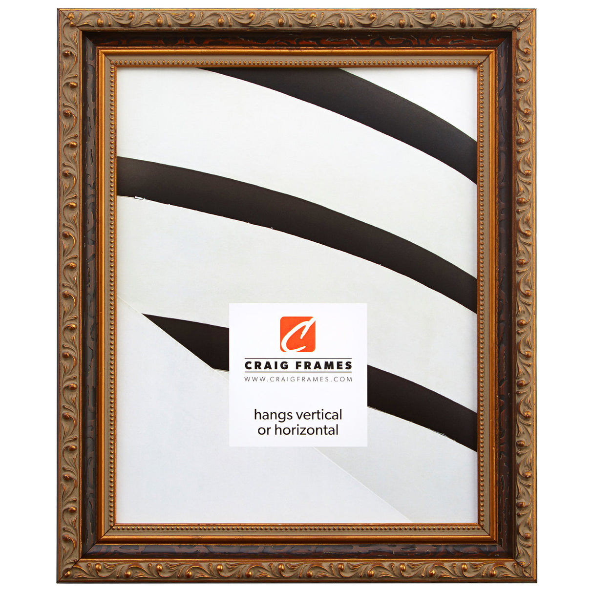 Regence 1.25", Amber & Gold Picture Frame