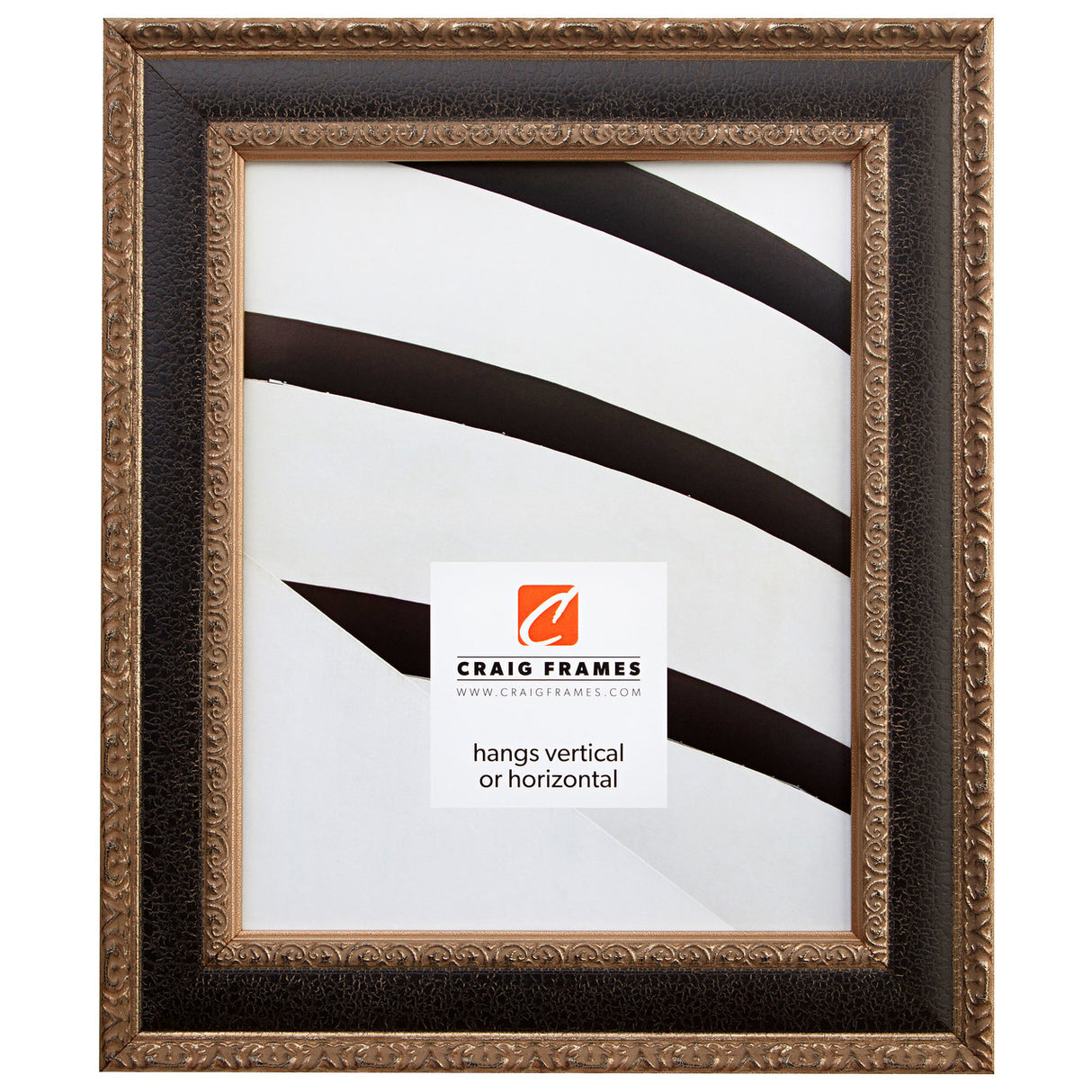 Galerie 1.75", Antique Black & Silver Picture Frame