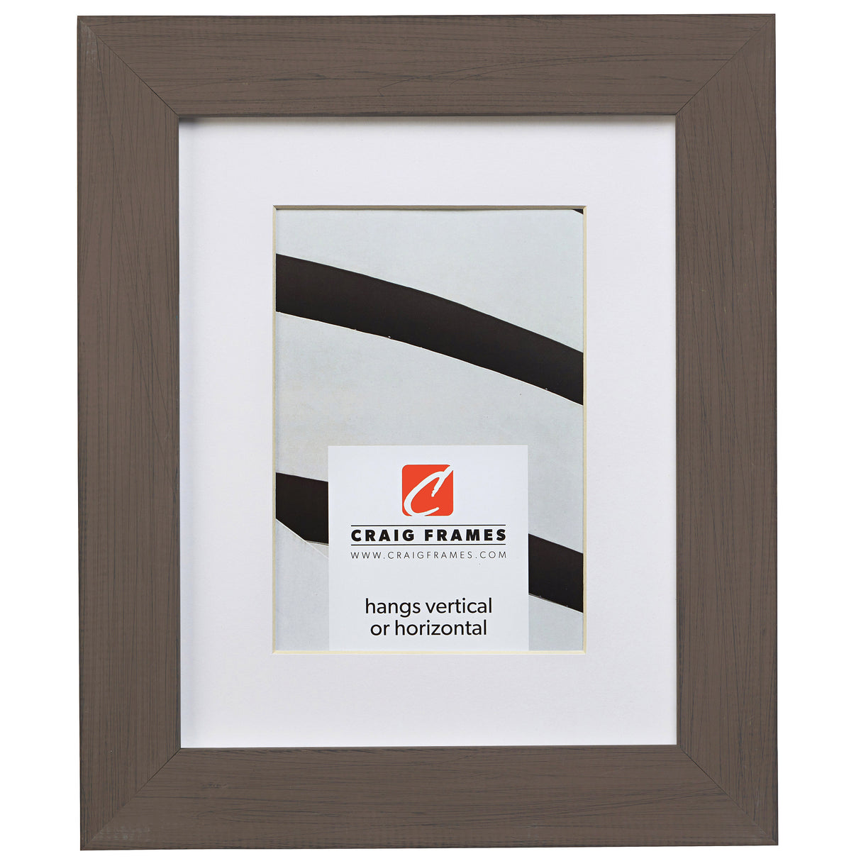 Jasper 1.5", Country Whiskey Brown Matted Picture Frame