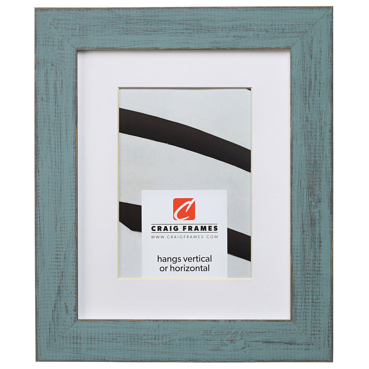 Jasper 1.5", Country Dixie Gray Matted Picture Frame