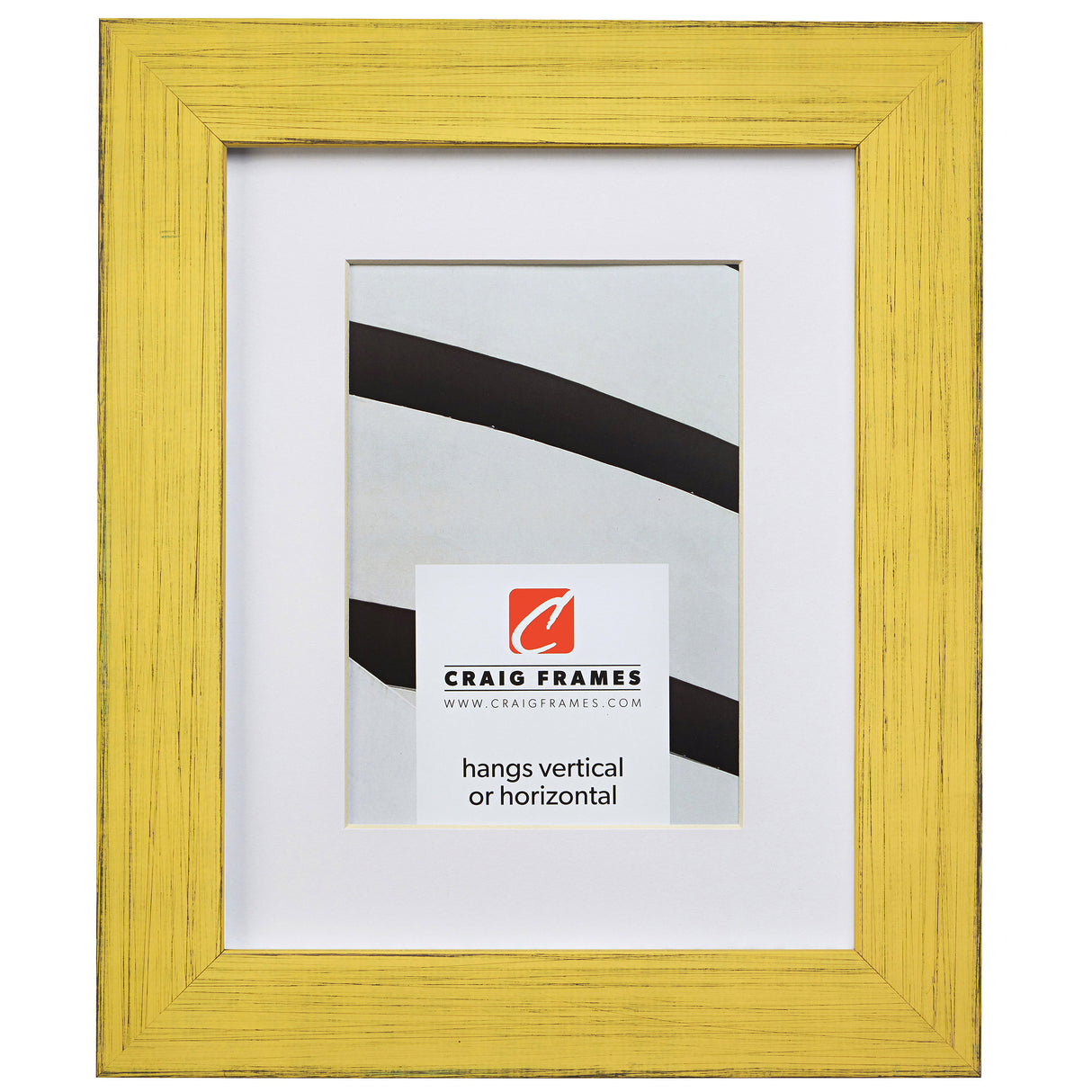 Jasper 1.5", Country Southern Yellow Matted Picture Frame