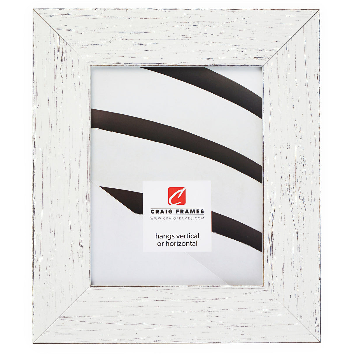 Jasper Wide 2.5", Rustic Marshmallow White Picture Frame