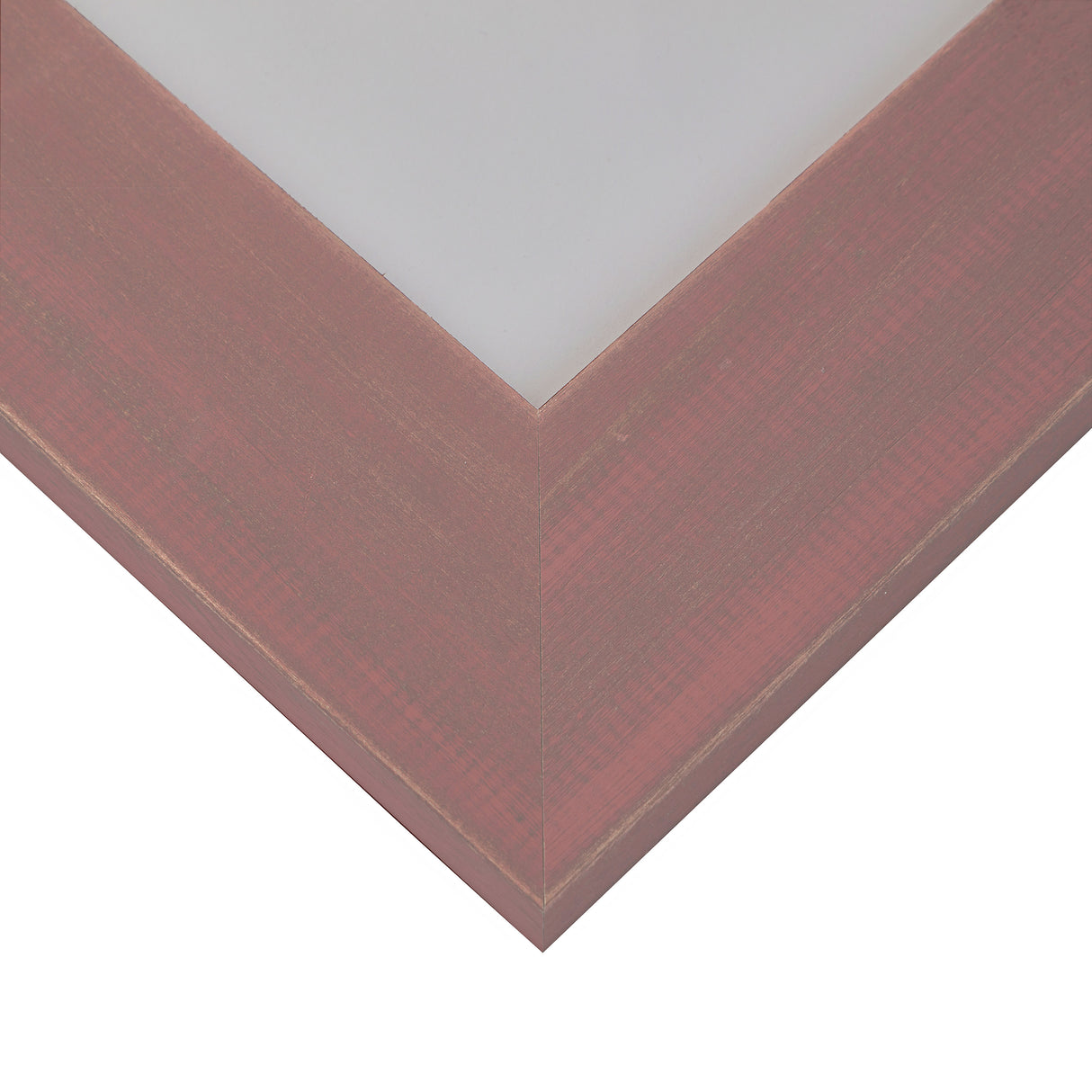 Jasper Wide 2.5", Rustic Faded Red Matted Picture Frame