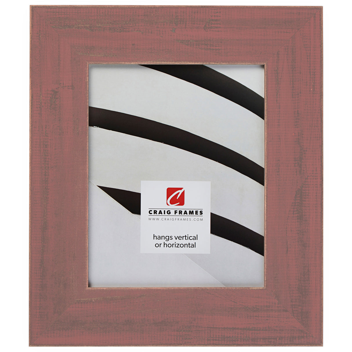 Jasper Wide 2.5", Rustic Faded Red Picture Frame