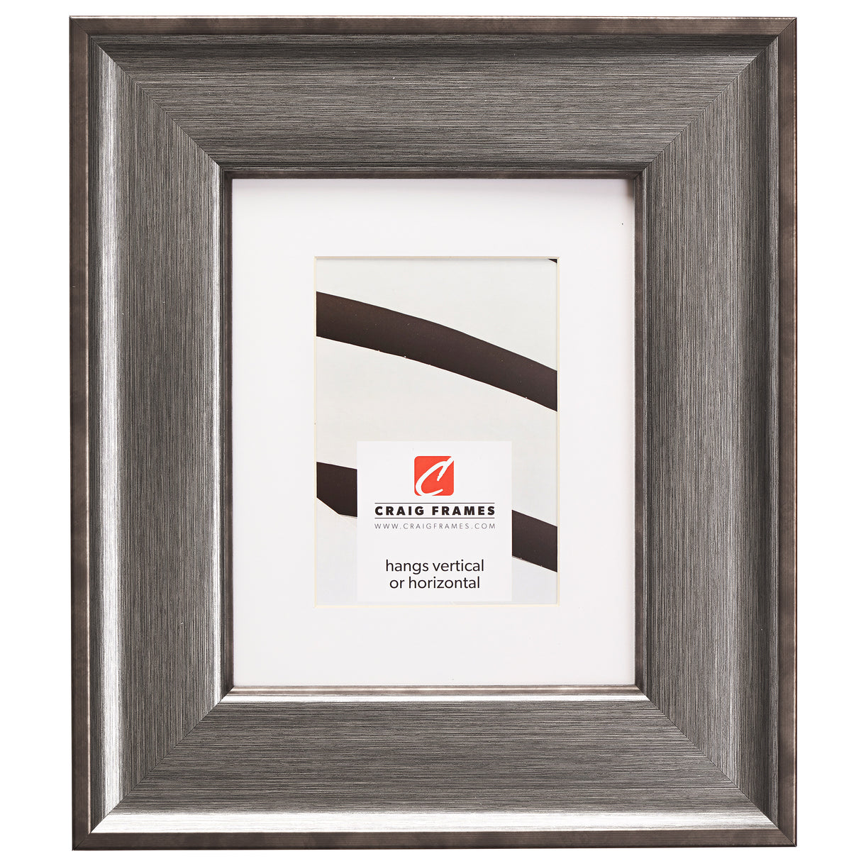 Resilience Wide 3", Matted Distressed Silver Picture Frame