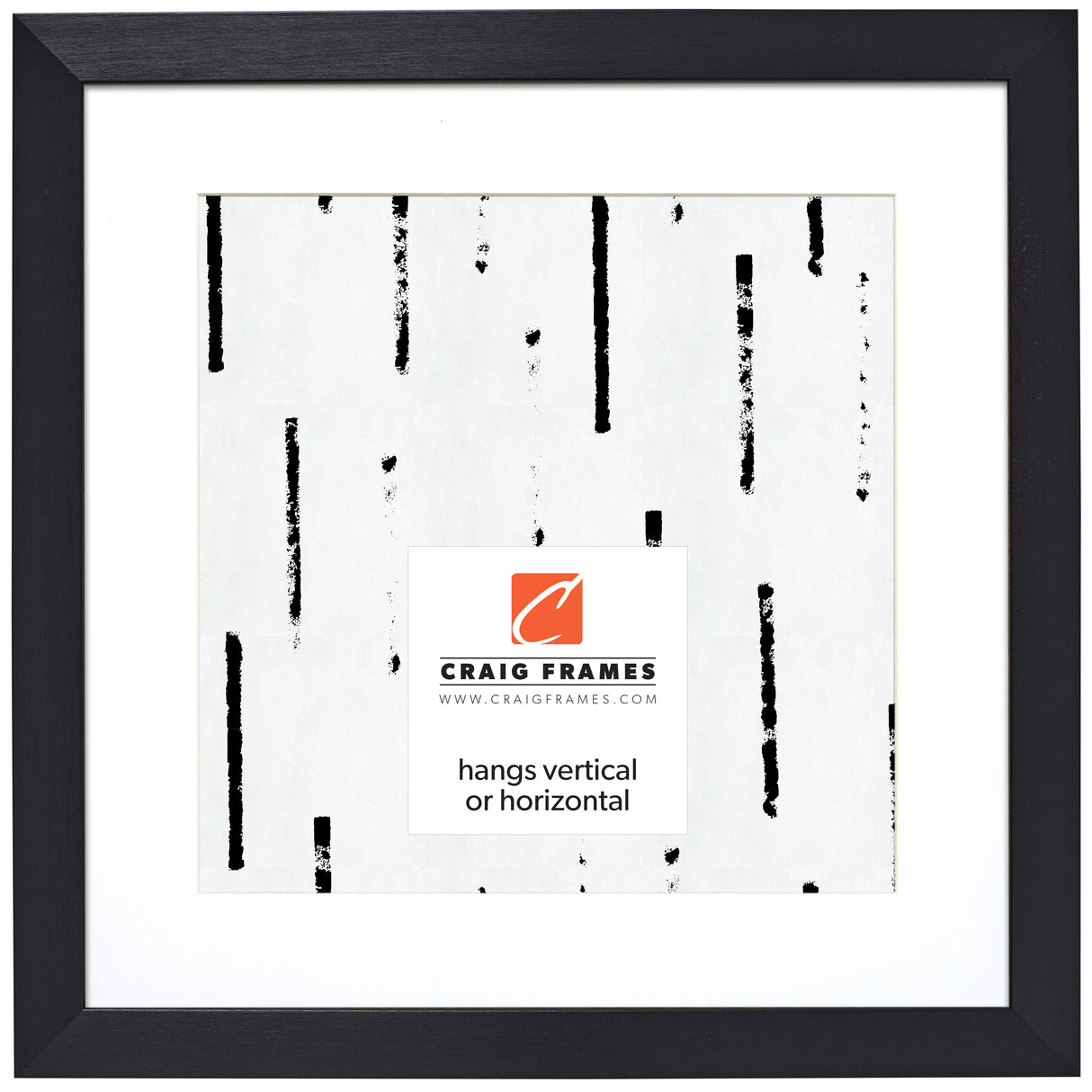 Modern Aesthetics 125 1.25", Brushed Black Matted Picture Frame