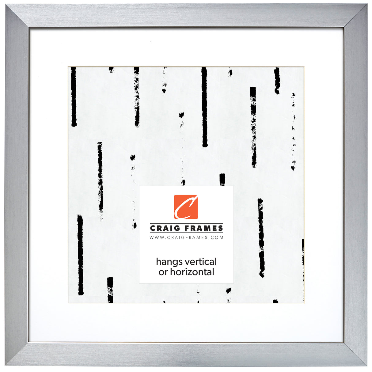 Modern Aesthetics 125 1.25", Brushed Silver Matted Picture Frame