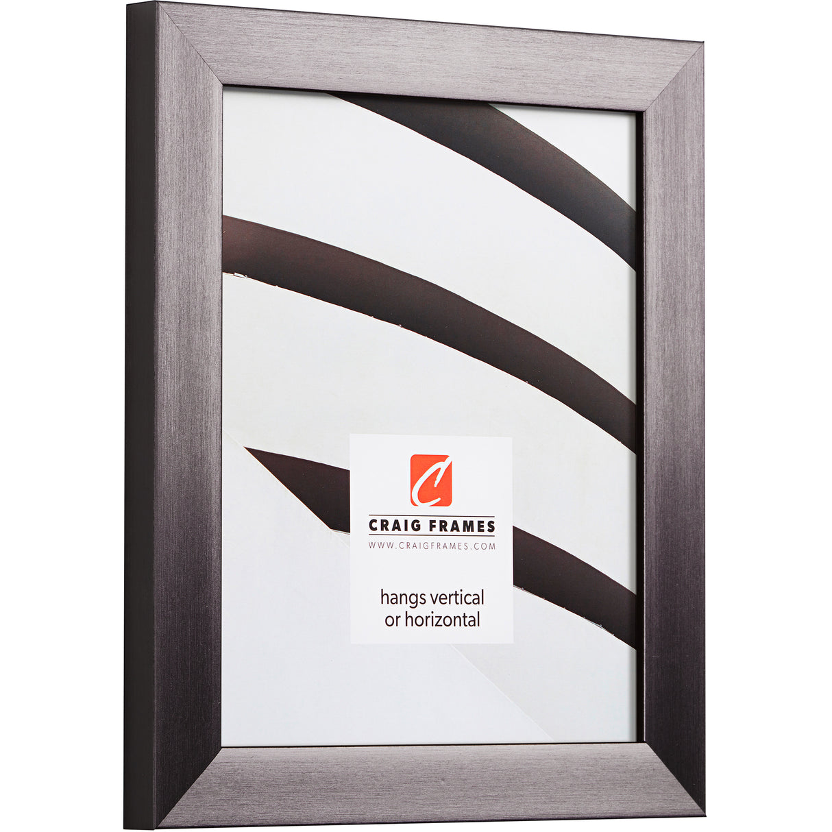 Modern Aesthetics 125 1.25", Brushed Charcoal Matted Picture Frame