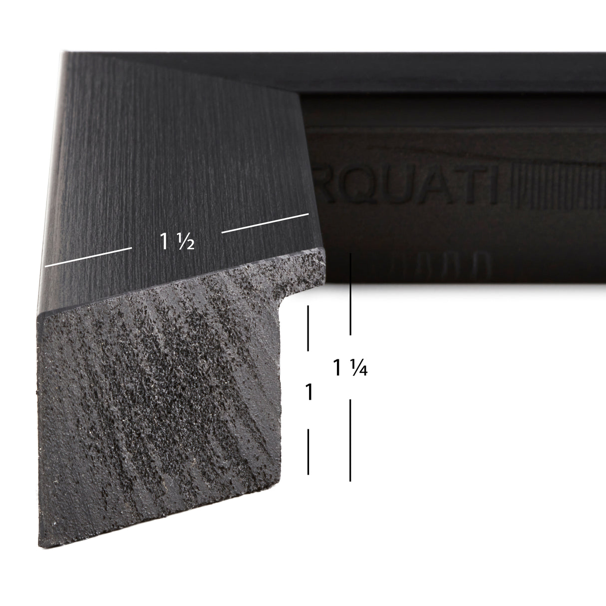 Modern Aesthetics 150 1.5", Brushed Black Picture Frame