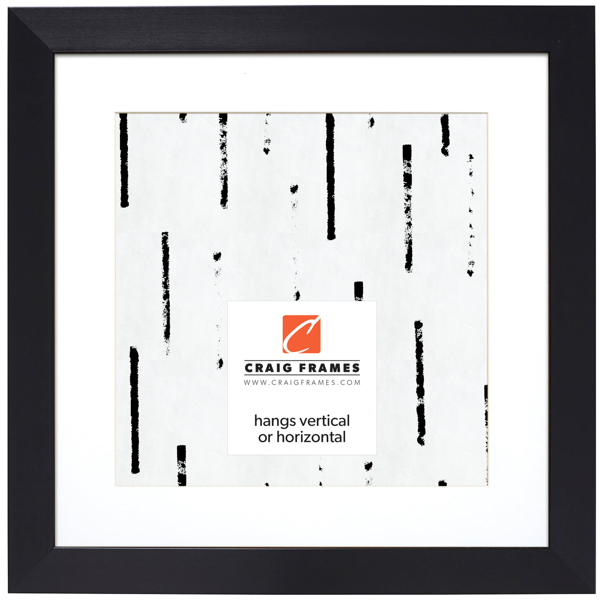 Modern Aesthetics 150 1.5", Brushed Black Matted Picture Frame