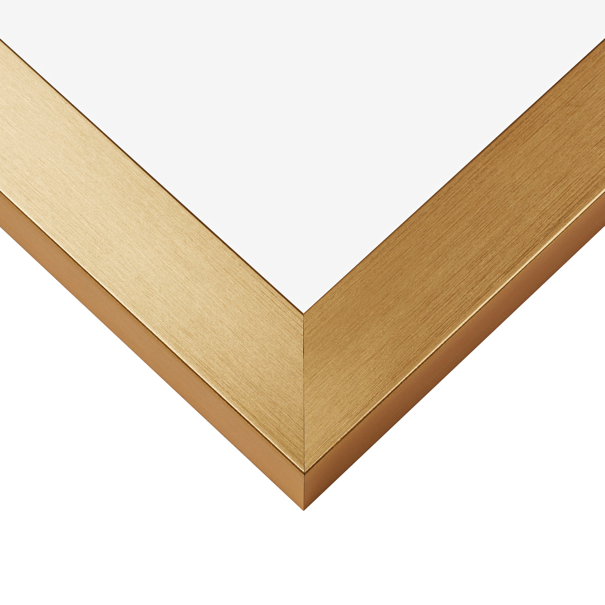 Modern Aesthetics 150 1.5", Brushed Gold Matted Picture Frame