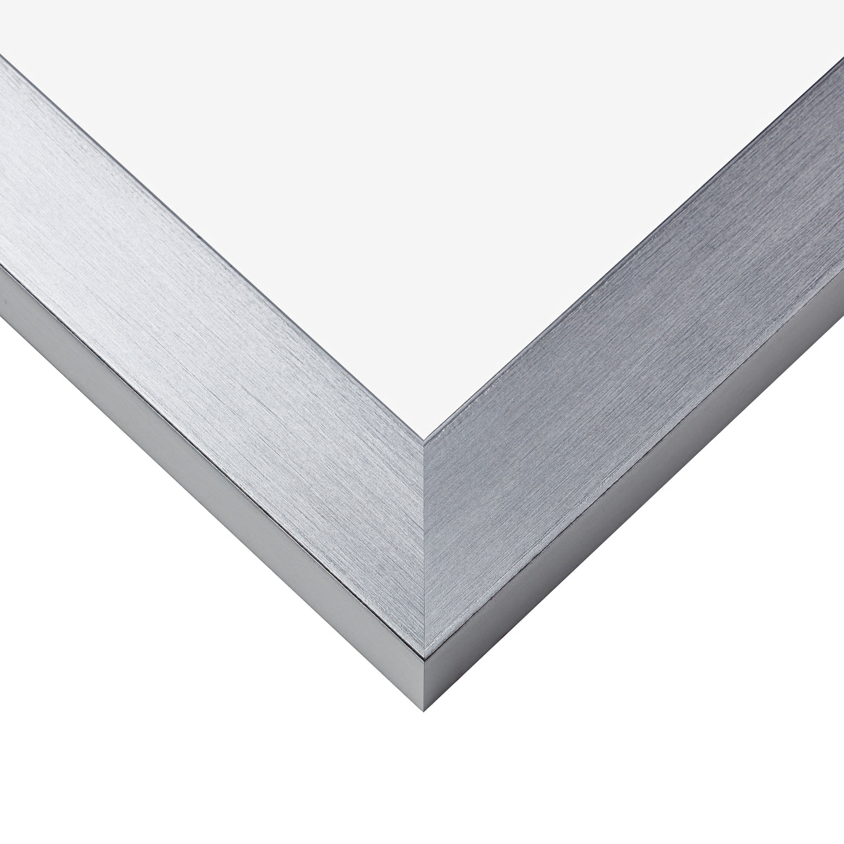 Modern Aesthetics 150 1.5", Brushed Silver Matted Picture Frame
