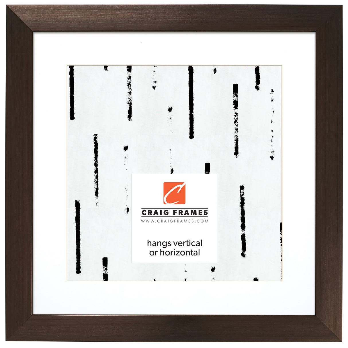 Modern Aesthetics 150 1.5", Brushed Bronze Matted Picture Frame