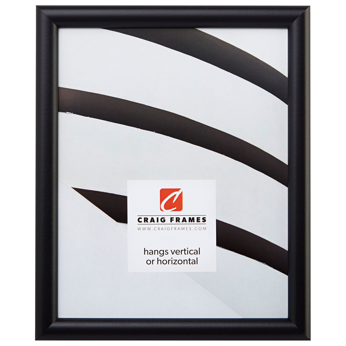 Bullnose .75", Gallery Black Picture Frames - 4 Piece Set