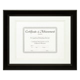 Mossehaus Black Satin Document Frame – White/White Mat