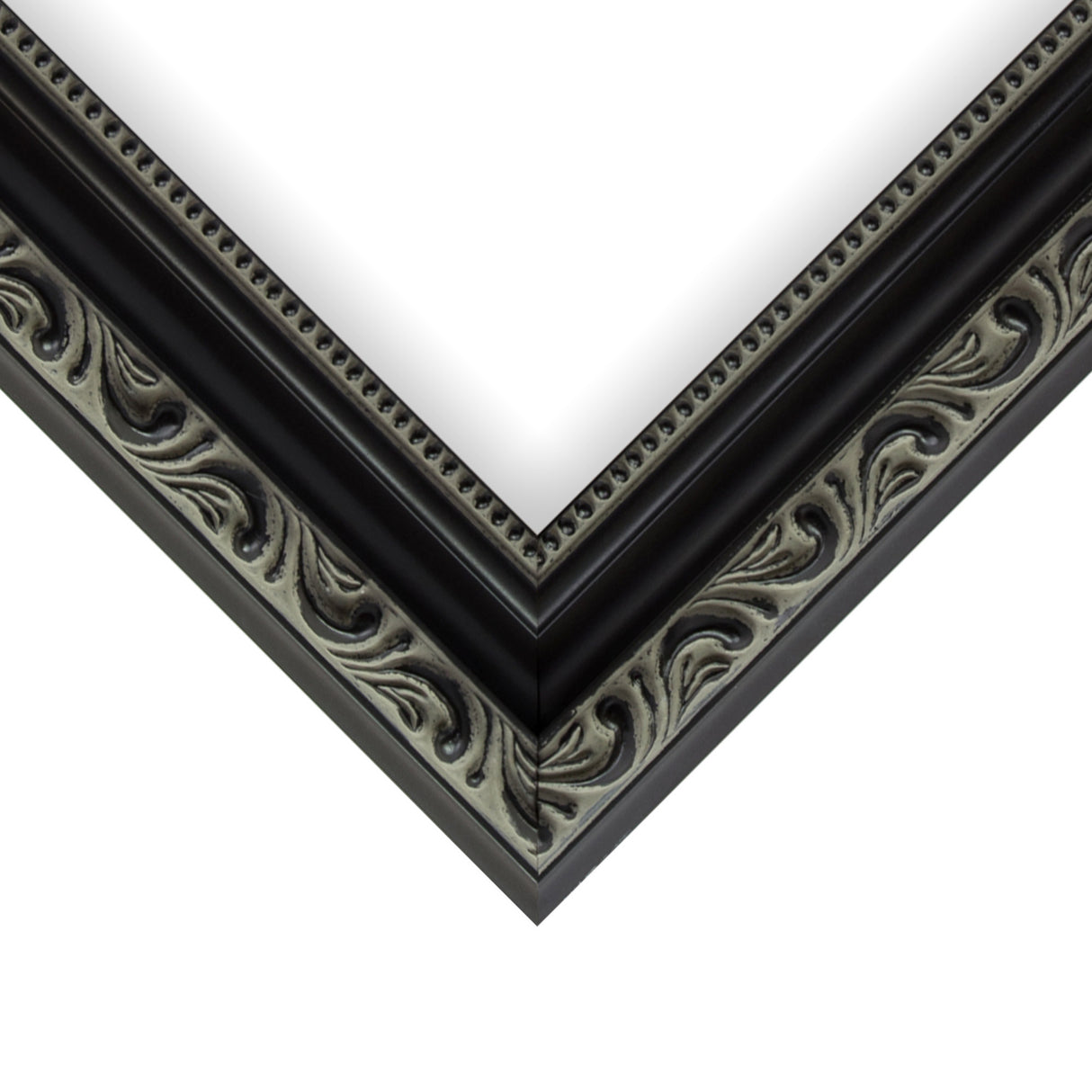 Ancien Ornate 1.25", Antique Black Picture Frame