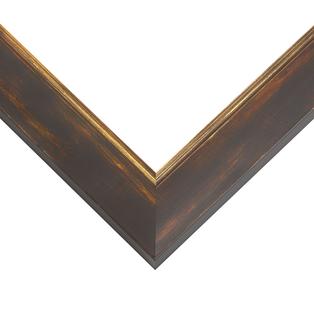 Aristocrat 1.625", Matted Distressed Gold and Copper Picture Frame