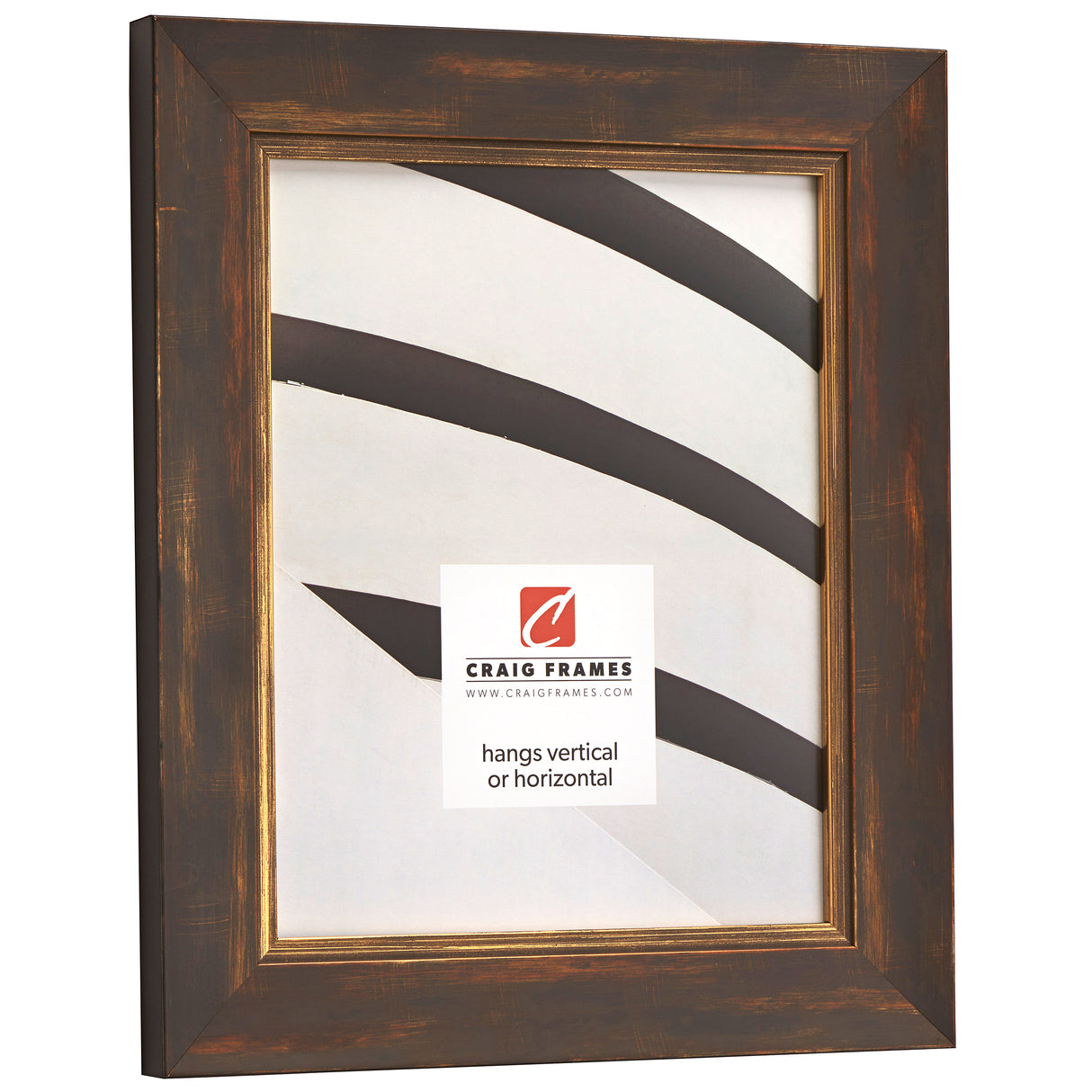 Aristocrat 1.625", Matted Distressed Gold and Copper Picture Frame