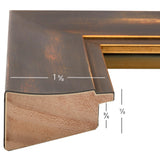 Aristocrat 1.625", Distressed Gold and Copper Picture Frame