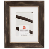 Aristocrat 1.625", Matted Distressed Black and Pewter Picture Frame