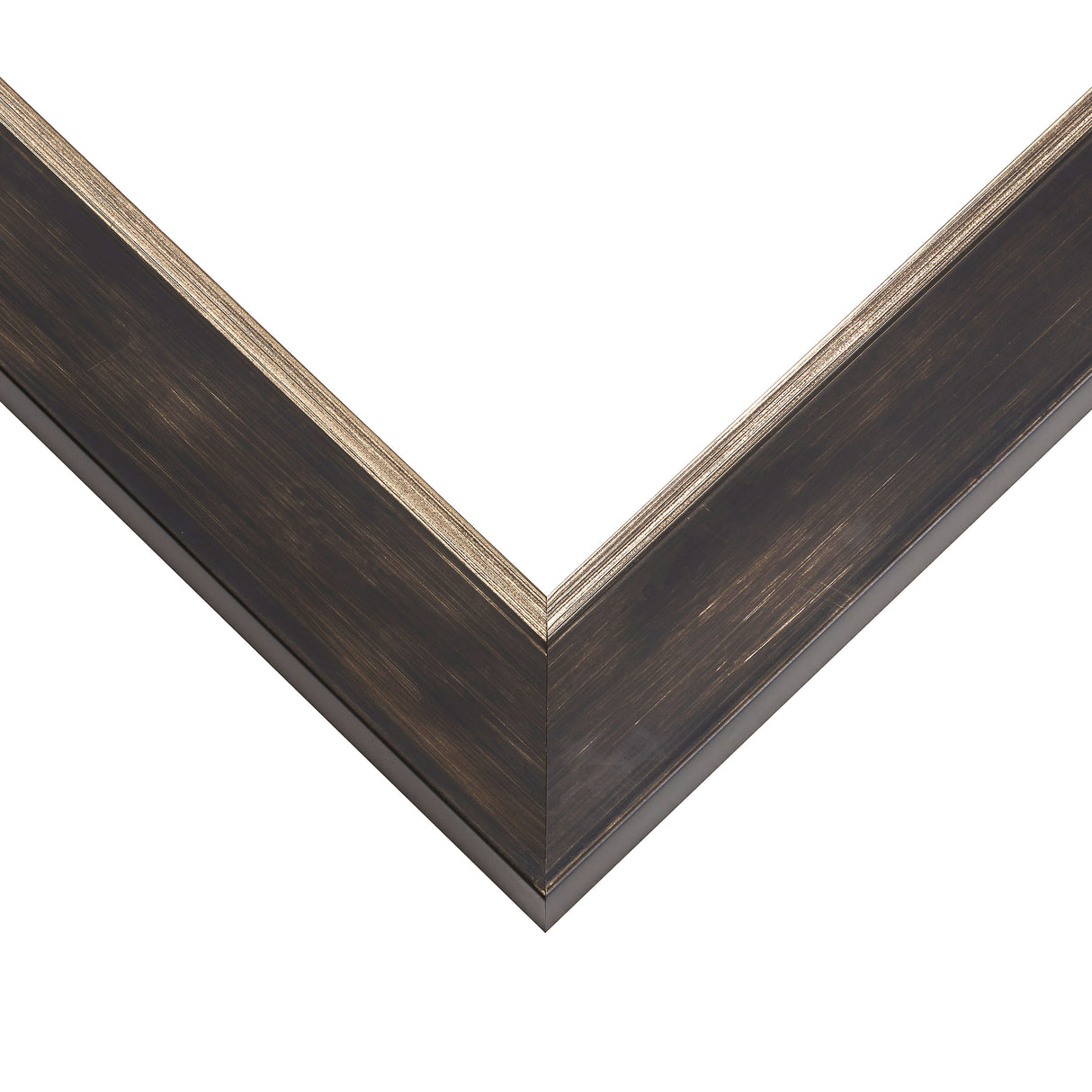Aristocrat 1.625", Distressed Black and Pewter Picture Frame