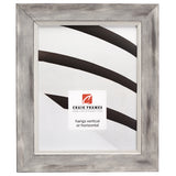 Aristocrat 1.625", Distressed White and Silver Picture Frame