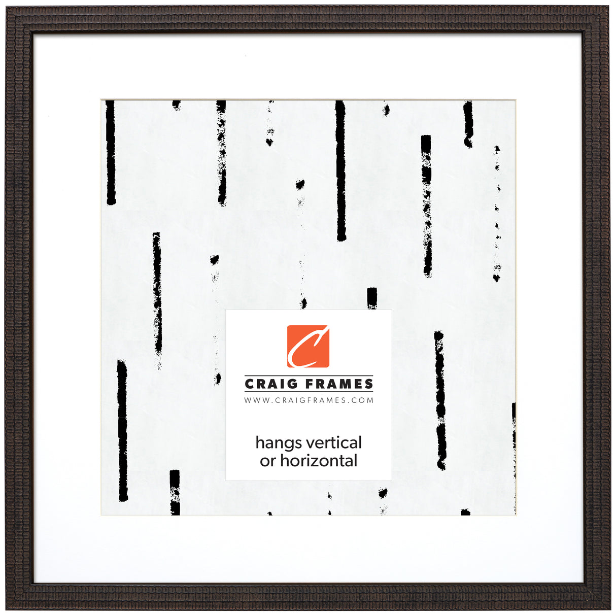 Farnsworth .75", Antique Black Matted Picture Frame