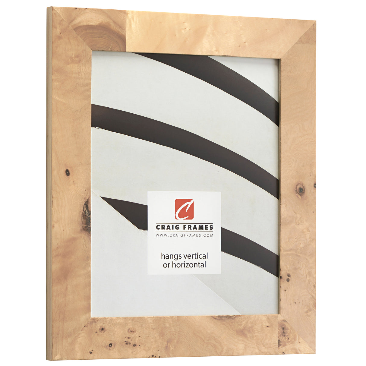 Innovations 1.5", Matted Natural Burl Picture Frame