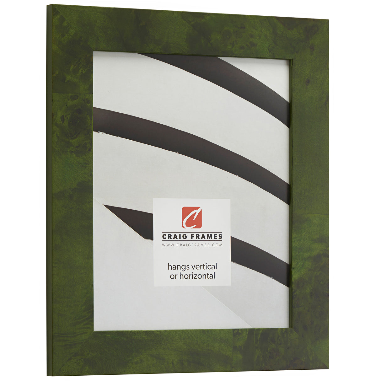Innovations 1.5", Matted Green Burl Picture Frame