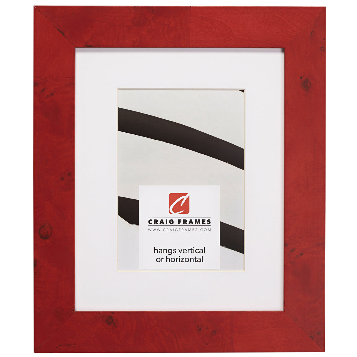 Innovations 1.5", Matted Red Burl Picture Frame