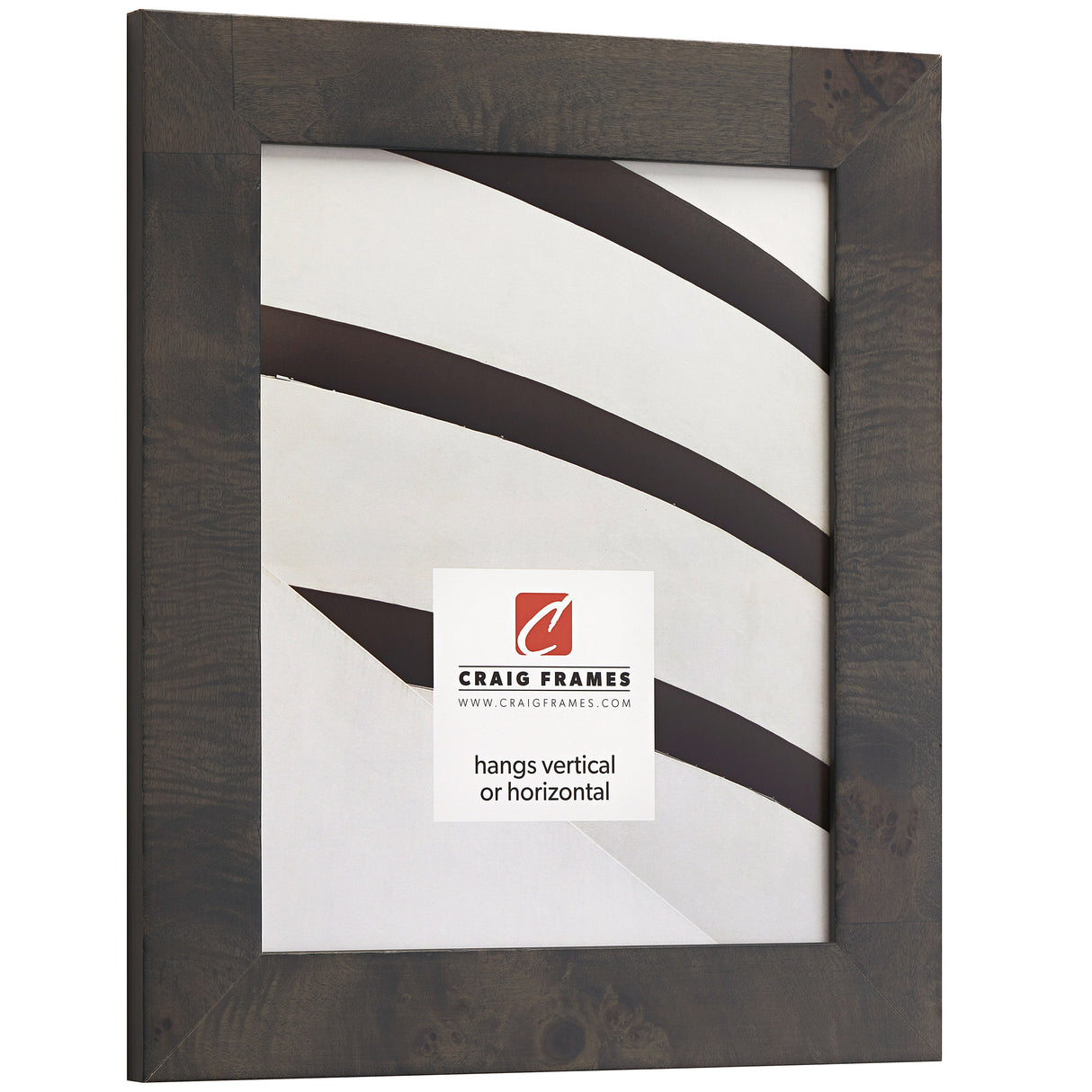 Innovations 1.5", Matted Gray Burl Picture Frame