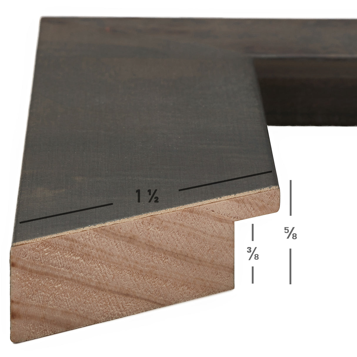 Innovations 1.5", Matted Gray Burl Picture Frame