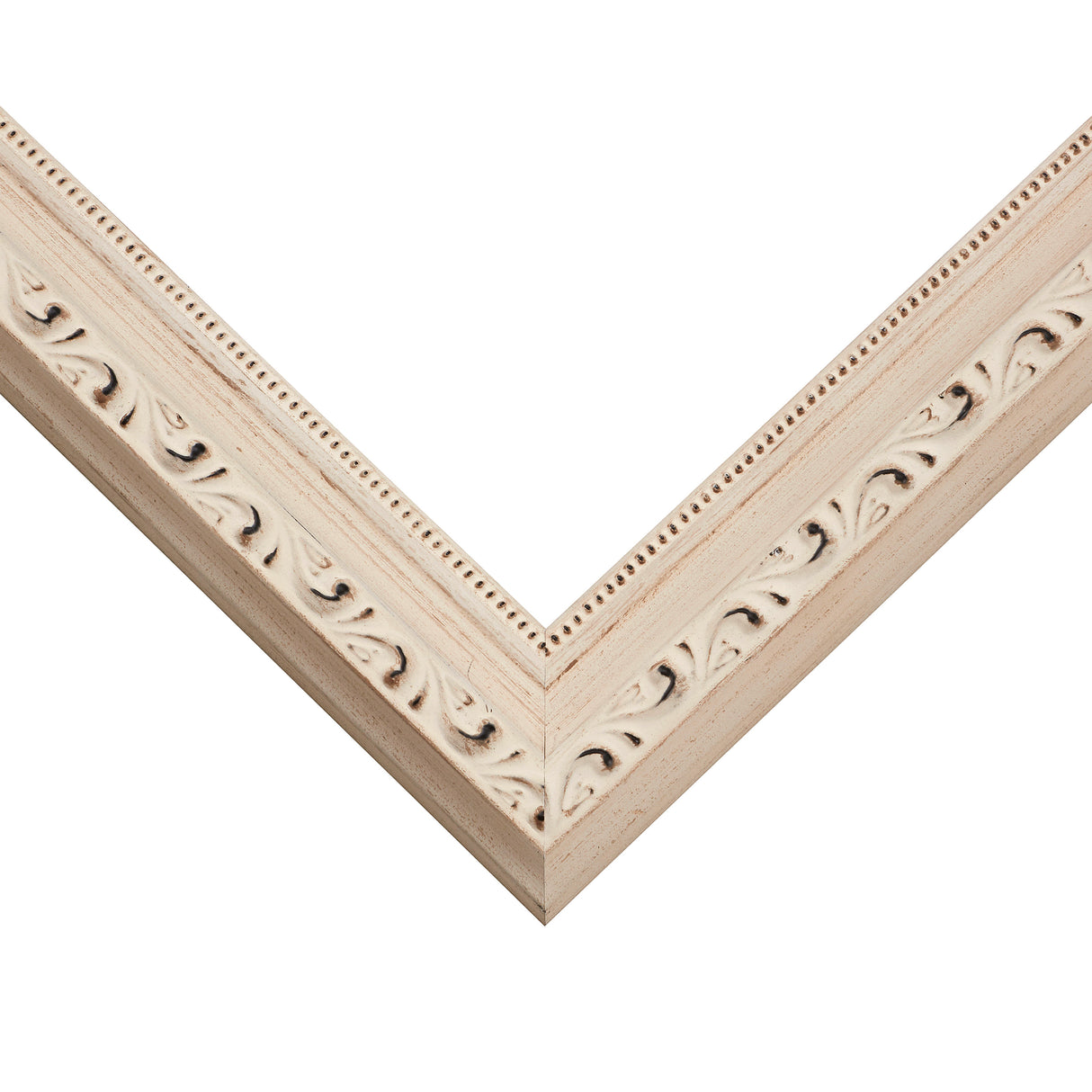 Ancien Ornate 1.375", Matted Off-White Picture Frame