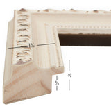Ancien Ornate 1.375", Matted Off-White Picture Frame