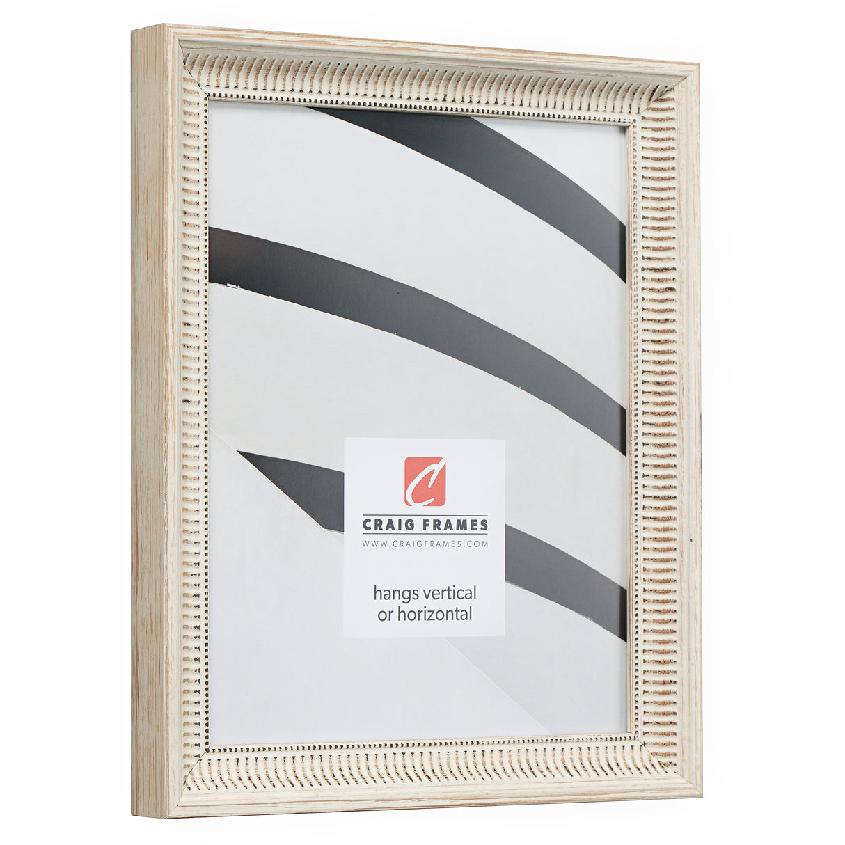 Luella 1", Matted Ornate Whitewash Picture Frame